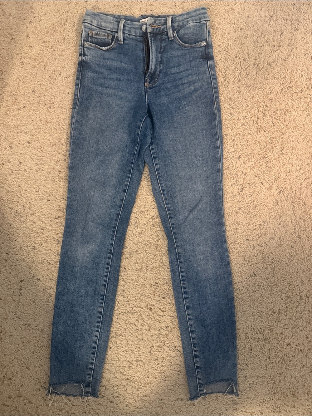 Good American Mid Wash Skinny Jeans